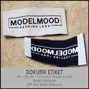 Konfeksiyon dokuma etiket örnekleri, Modelmood tekstil markasına özel