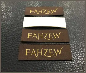 Isıyla ve ütüyle yapışan hotmelt kumaş etiket modelleri.